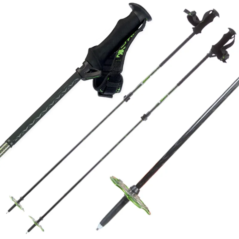 K2 Lockjaw Full Carbon Adjustable Ski Poles 105cm - 145cm