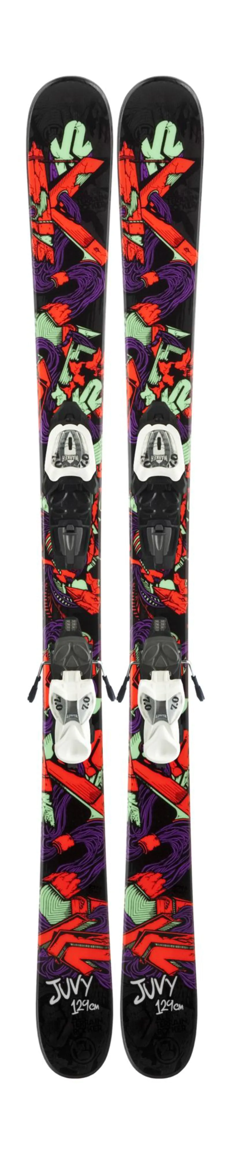 K2 Juvy Junior Twin Tip Skis With Fastrack7 Bindings