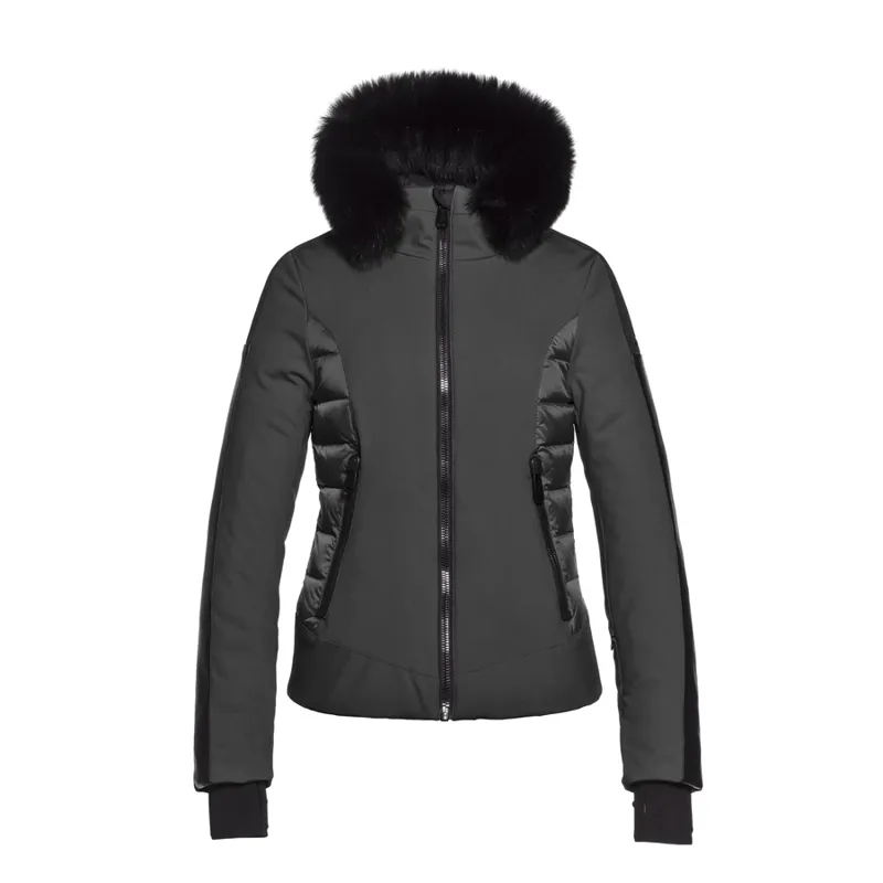 Goldbergh Womens Kaja Faux Fur Ski Jacket in Island Green