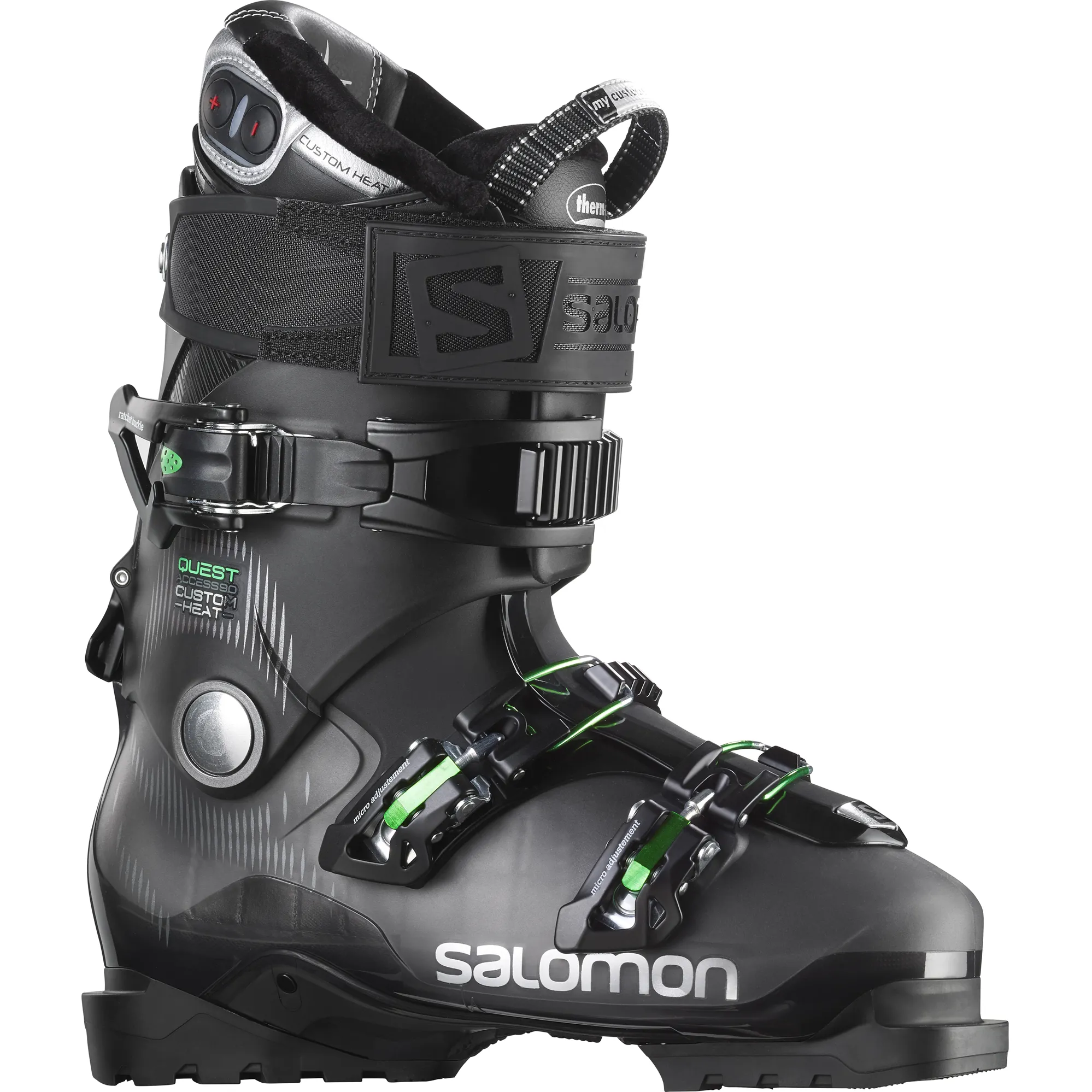 2016 salomon quest access 90 custom heat ski boots QST 60 W The Salomon Quest Access 90 Ski Boot is built with a 104mm last and a Flex Index of 90 Salomon Men's QST Access 90