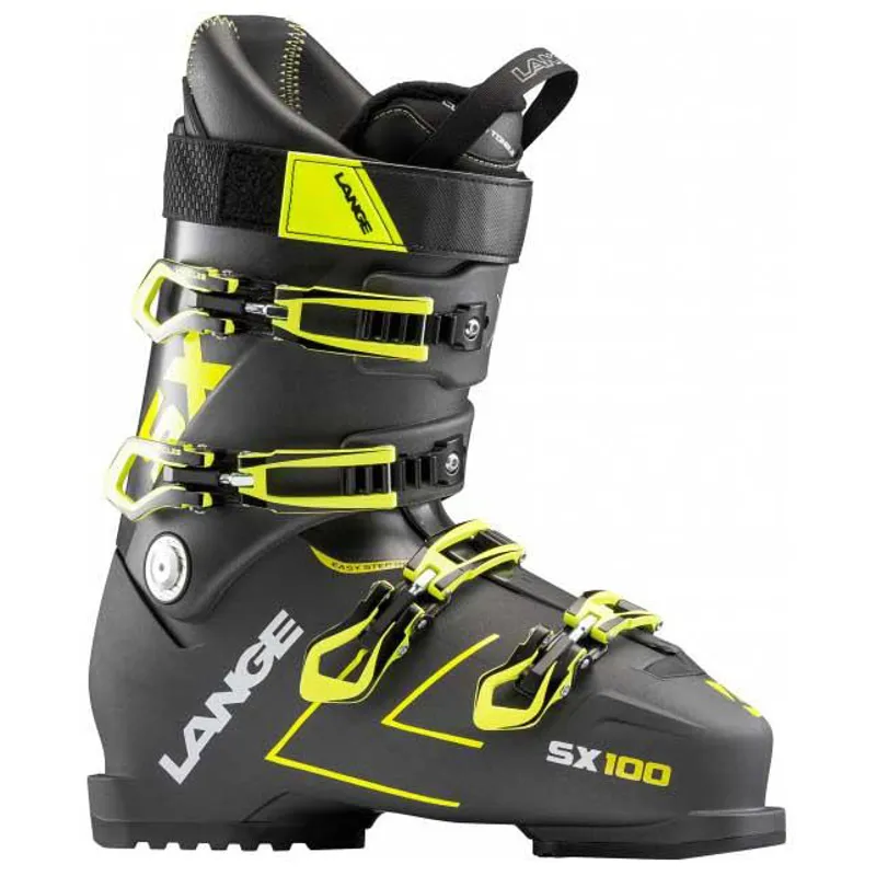 Lange SX 100 Mens Ski Boots in Black/Yellow