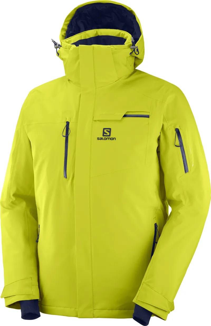 Salomon Mens Brilliant Ski Jacket in Yellow The Ski Shop