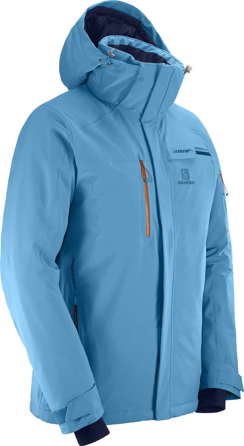 Salomon Mens Brilliant Jacket in Fjord Blue-1