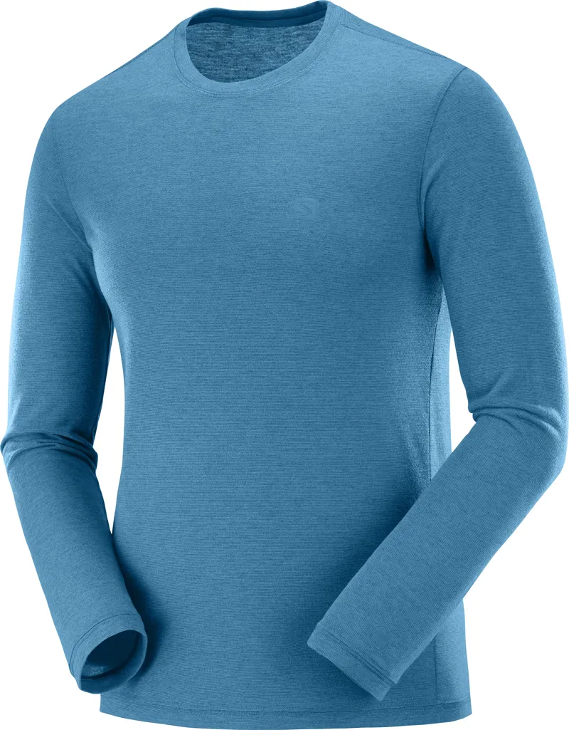 Salomon Mens Explore LS Tee in Lyons Blue