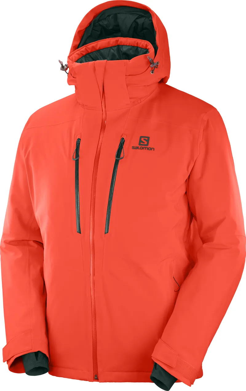 Salomon Mens Icefrost Ski Jacket in Orange The Ski Shop