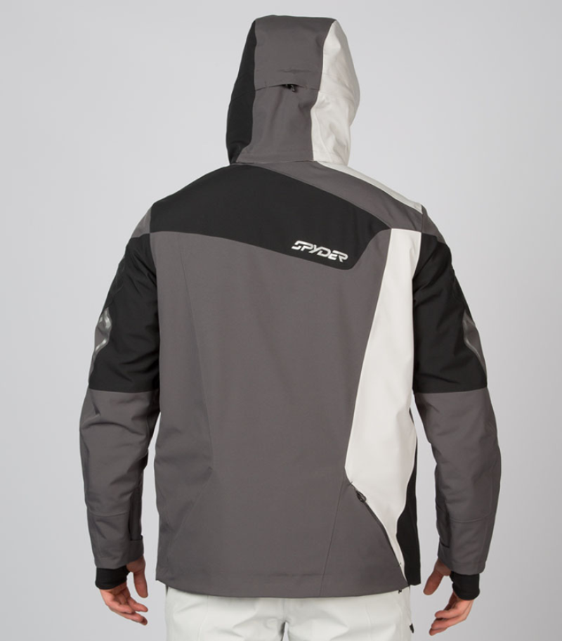 Spyder Leader Mens Ski Jacket in Polar Grey/Black-1