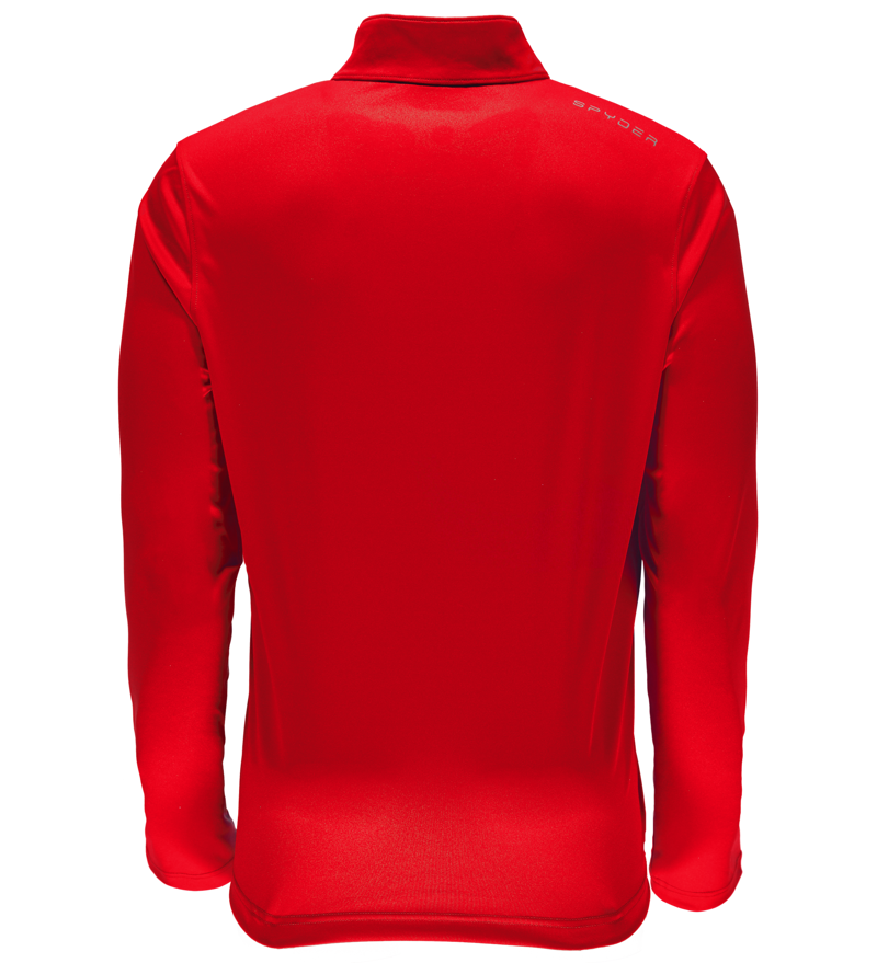 Spyder Limitless 1/4 Zip Mens Dry Web Fleece Top In Red-1