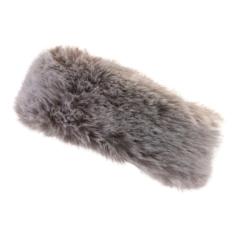 Manbi Sofia Helmet Faux Fur Band In Timber Wolf