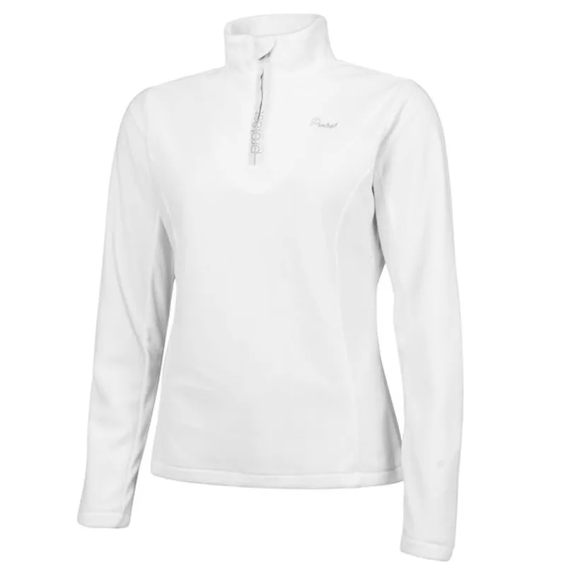 Protest Mutey 1/4 Womens Zip Womens Fleece In White
