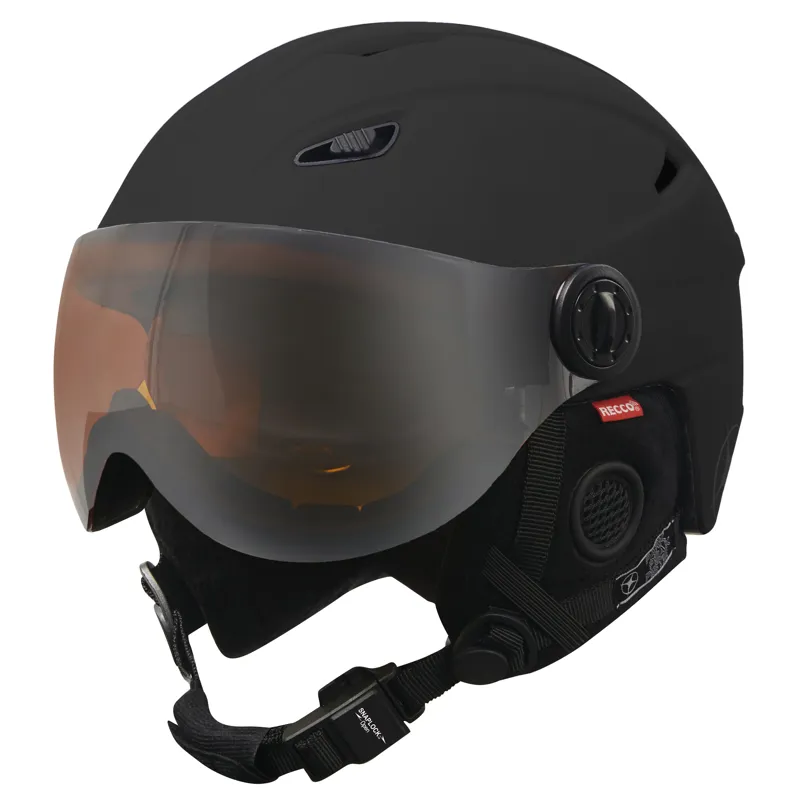 Manbi Park Visor Pro Ski Helmet in Matt Black