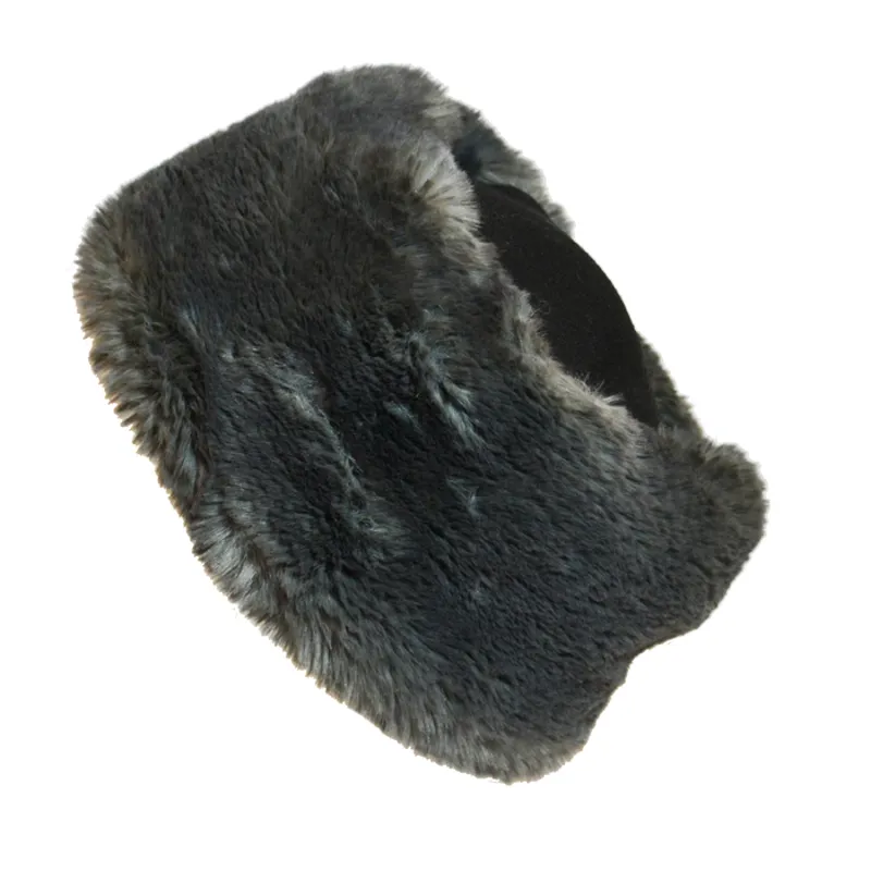 Steiner Fleece Top Cossack Faux Fur Hat In Grey
