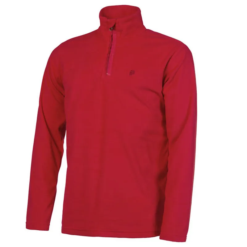 Protest Perfecty 1/4 Zip Mens Fleece Top In Red