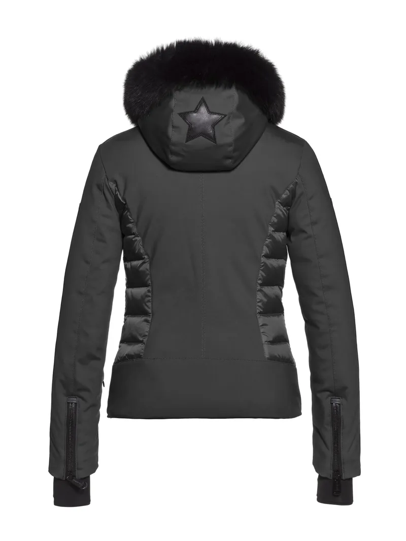 Goldbergh Womens Kaja Faux Fur Ski Jacket in Island Green-1