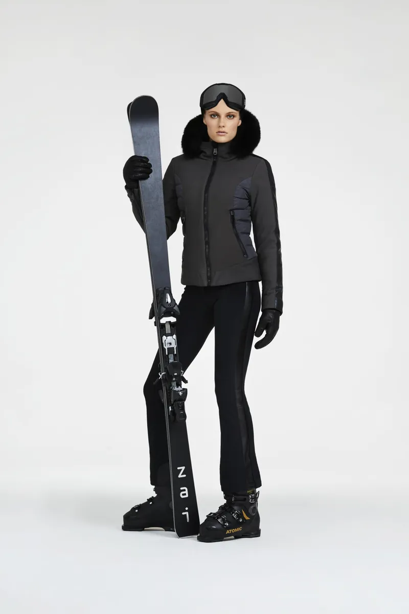 Goldbergh Womens Kaja Faux Fur Ski Jacket in Island Green-2