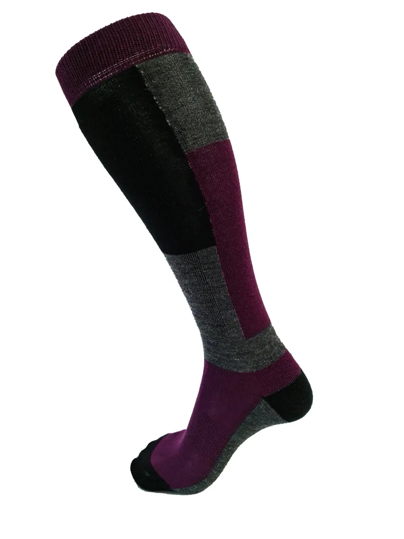 Whistler Corsicana Twin Pack Ski Socks in Purple/Grey