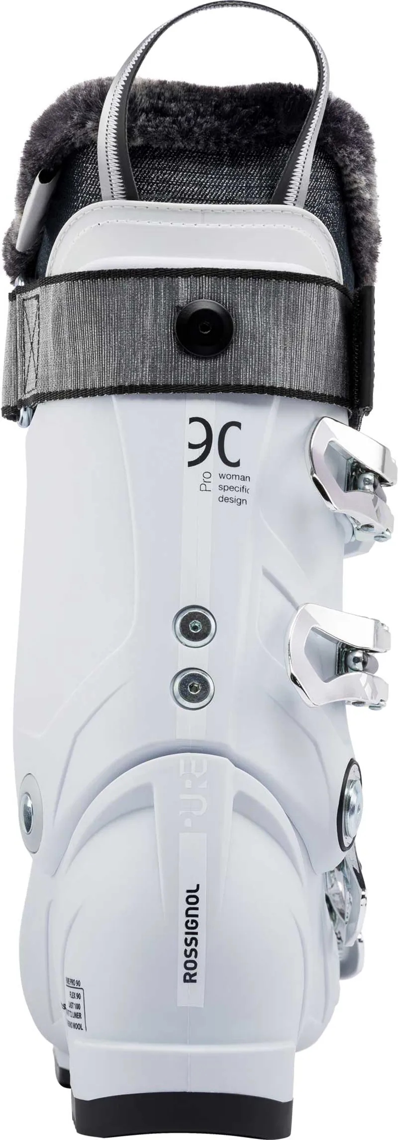Rossignol Pure Pro 90 Womens Ski Boots in White-2