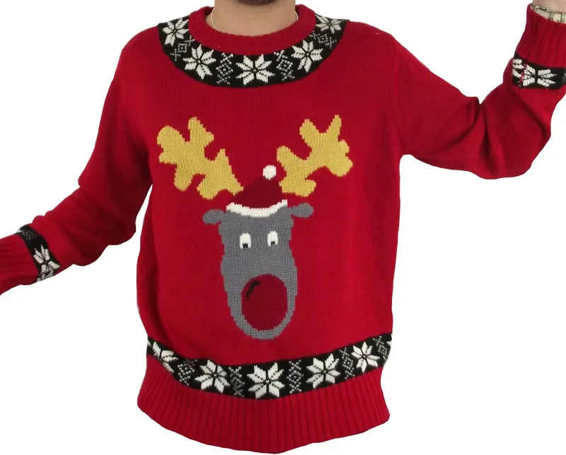 Crazy Granny Reggie Reindeer Christmas Jumper Unisex