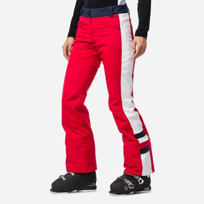 Tommy Hilfiger Womens Fitted Stretch Ski Pants in Red