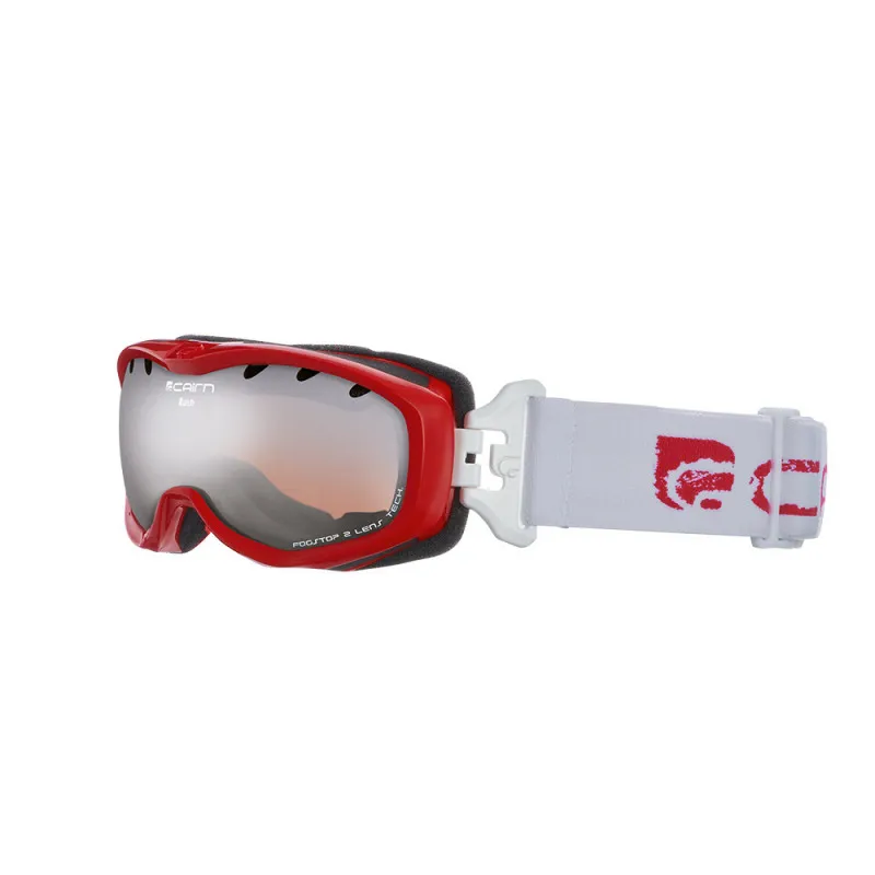 Cairn Rush Double Spherical Lens Kids Ski Goggles In Red/White