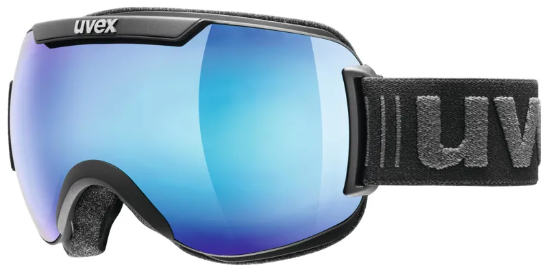Uvex Downhill 2000 FM Ski Goggles Black with Mirror Blue