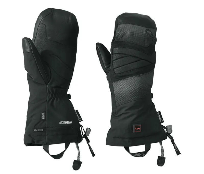 Outdoor Research Lucent Heated Mittens In Black
