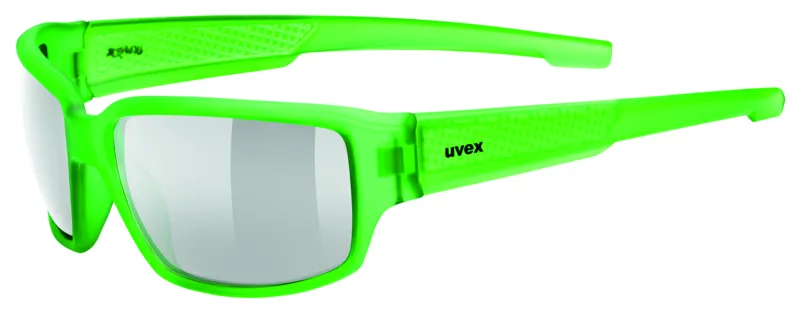 Uvex Sport Style 504 Junior Sunglasses in Green with Mirror Silver