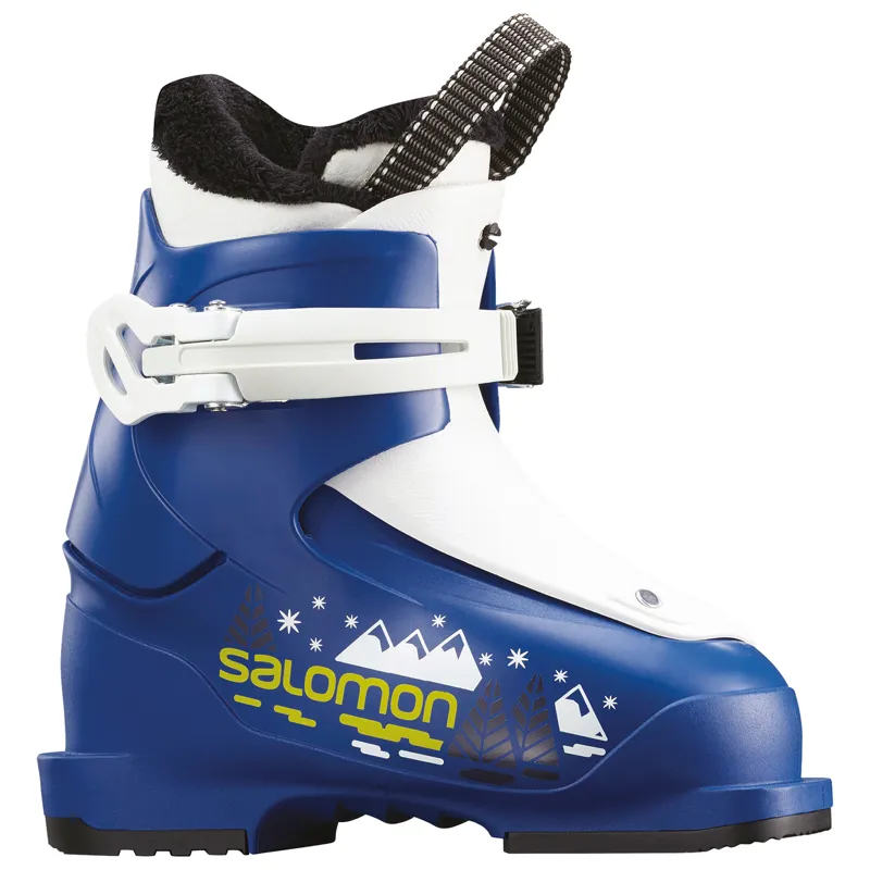Salomon T1 Unisex Little Kids Ski Boot in Blue