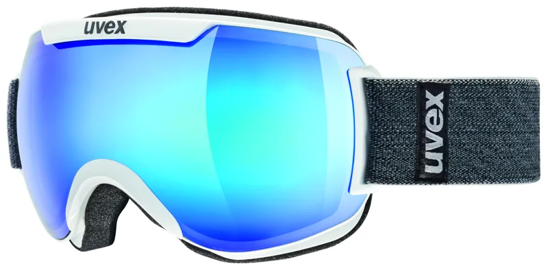 Uvex Downhill 2000 FM Ski Goggles In White With Mirror Blue Lens