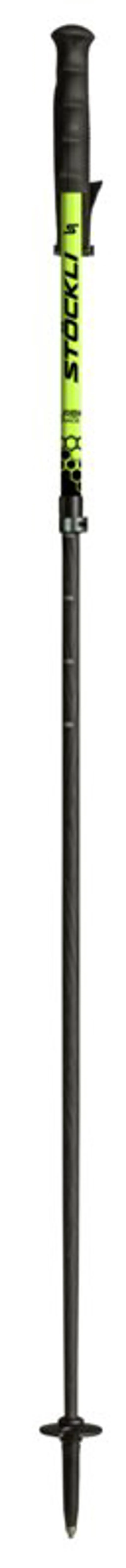 Stockli Carbon Mix Vario Adjustable Ski Poles in Race Green