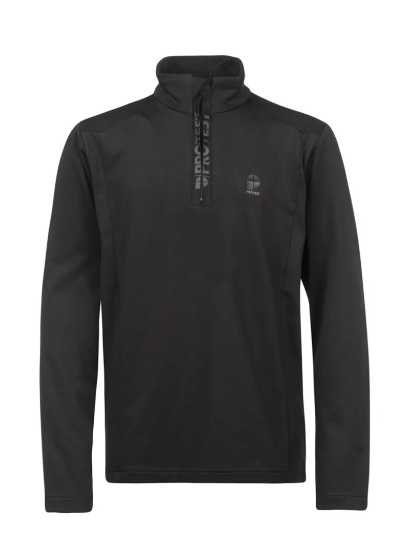 Protest Willow Junior Boys Fleece Ski Top In True Black