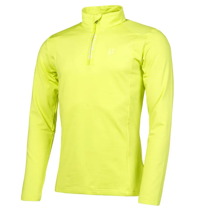 Protest Willowy Stretch 1/4 Zip Mens Fleece Top In Electric Lime