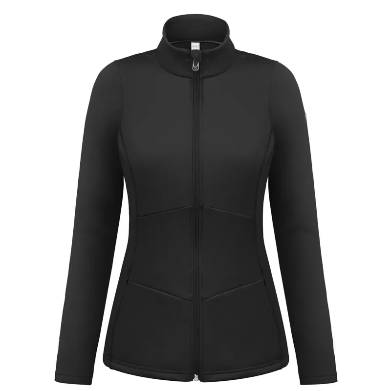 Poivre Blanc Womens Sara Full Zip Fleece Top in Black