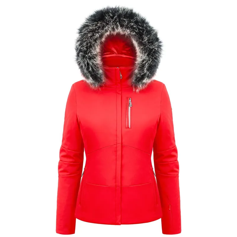 Poivre Blanc Womens Sadie Ski Jacket in Red