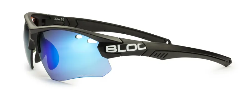 Bloc Titan Sunglasses 4 Lens System Box Set - Black with Blue Lens