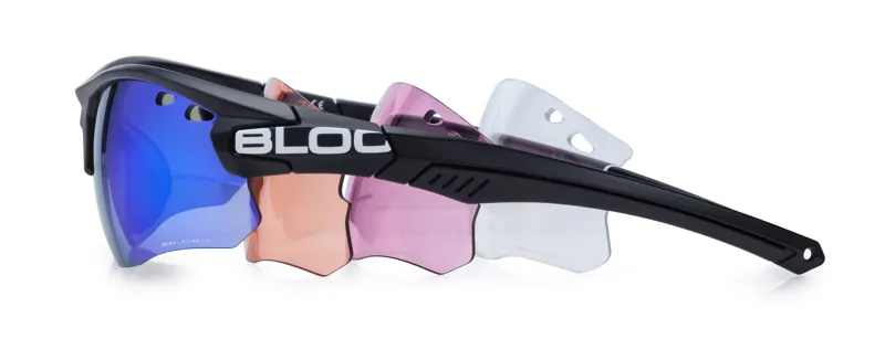 Bloc Titan Sunglasses 4 Lens System Box Set - Black with Blue Lens-1