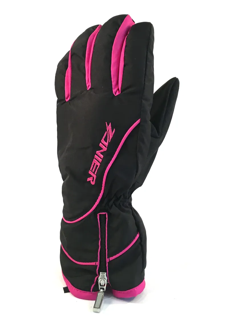 Zanier Seefeld Primaloft Womens Ski Gloves in Black/Pink