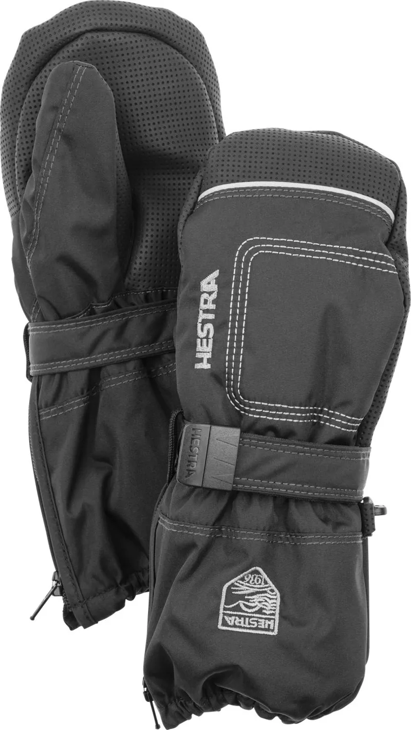 Hestra Baby Zip Long Ski Mittens In Black