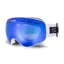 Bloc New Moon Ski Goggles in White with Blue Mirror Lens