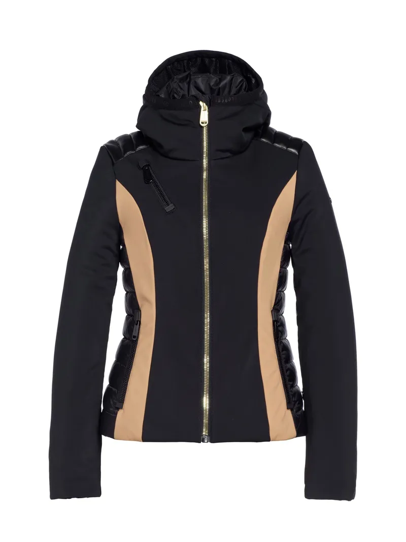 Goldbergh Classy Womens Down Ski Jacket - Black/Latte