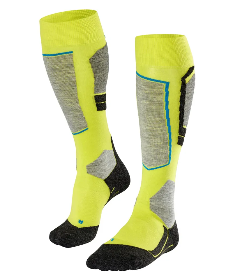 Falke SK4 Mens Technical Ski Socks in Lime Yellow