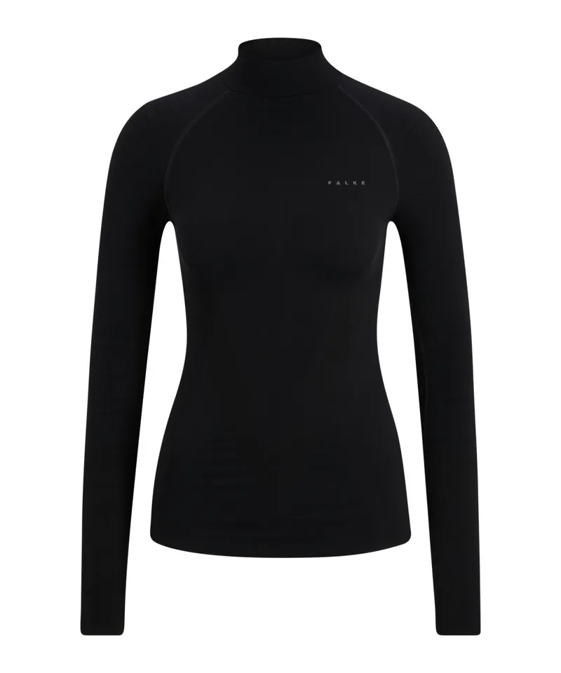 Falke Womens Warm Turtleneck Thermal Baselayer Vest in Black