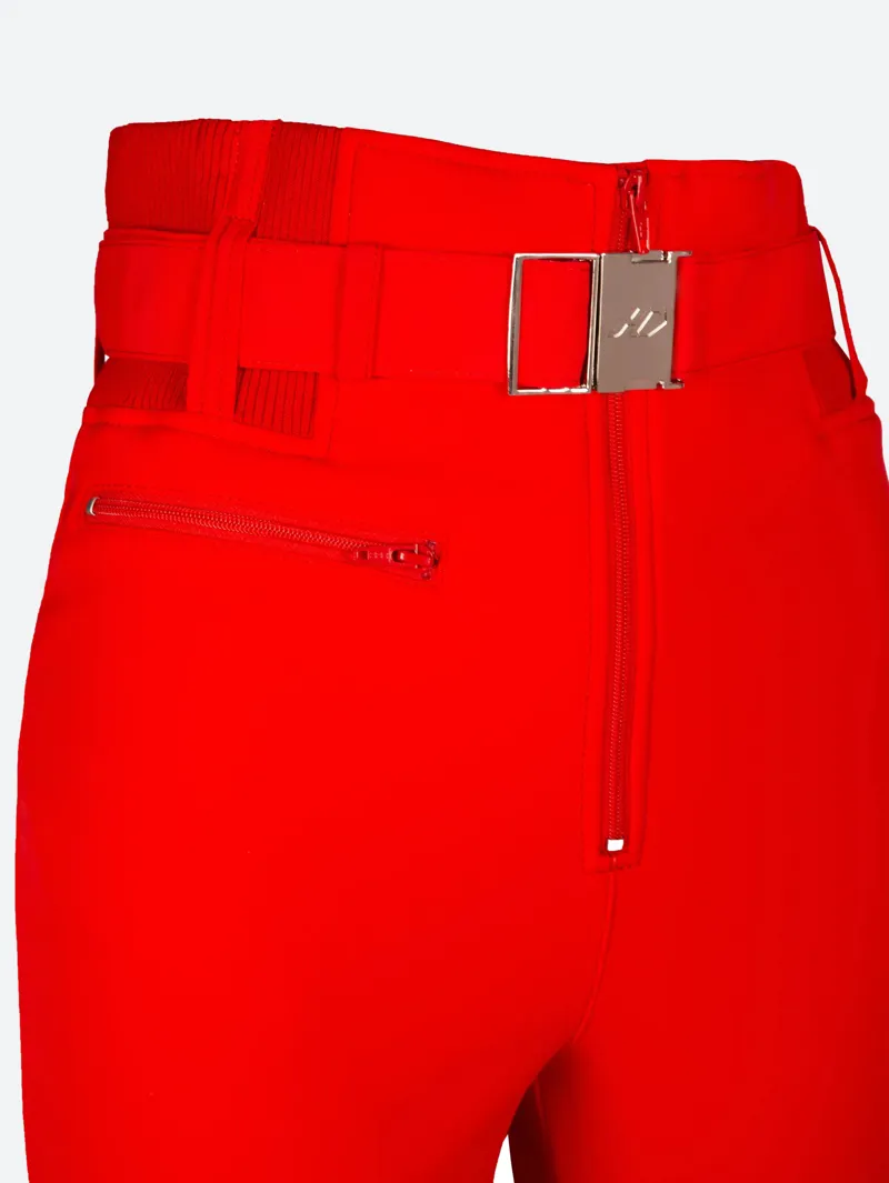 Henri Duvillard Womens Gridin Short Ski Pants in Red-3