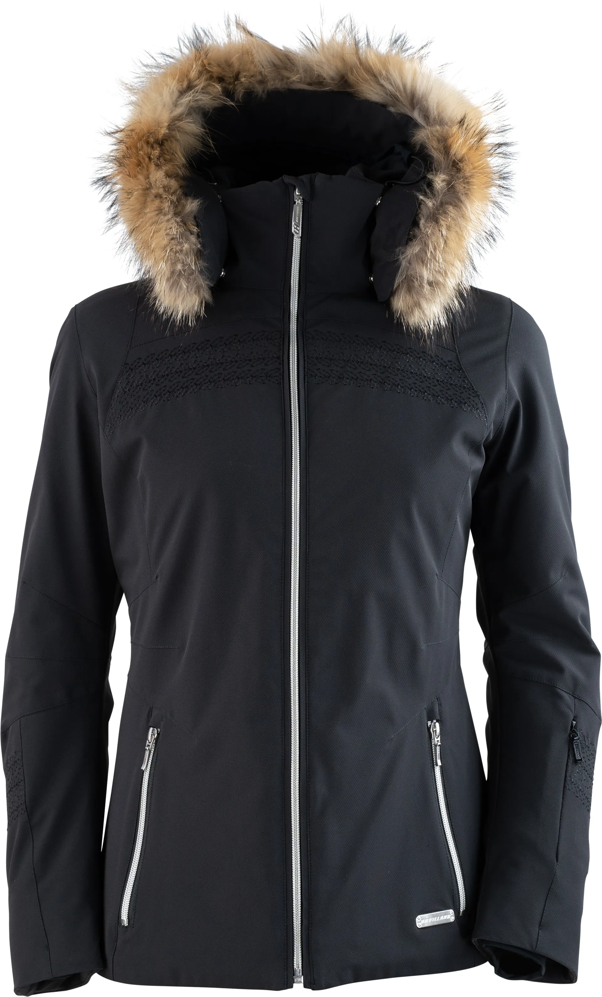 Womens ski coats with fur hood cheap