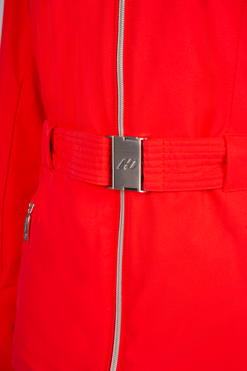 Henri Duvillard Edith Faux Fur Womens Ski Jacket - Red-2