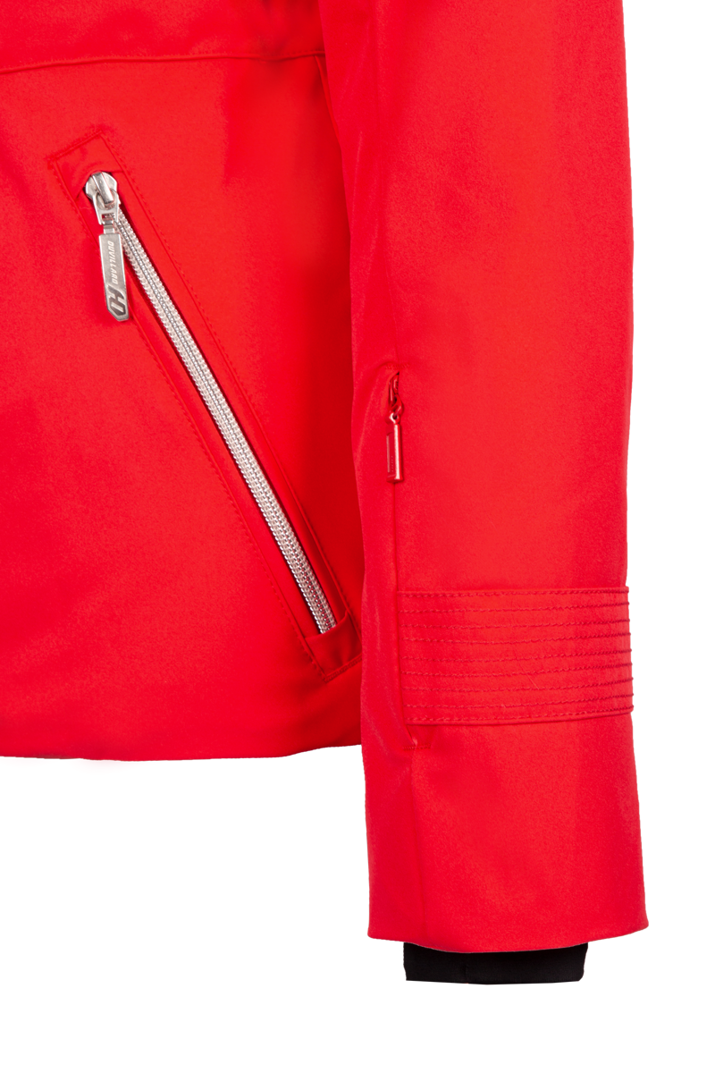 Henri Duvillard Edith Faux Fur Womens Ski Jacket - Red-3