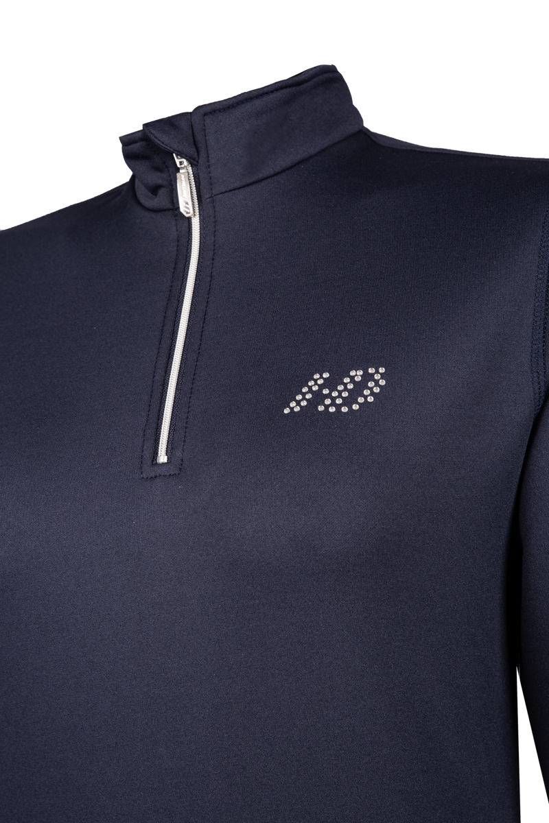 Henri Duvillard Marie Womens Half Zip Midlayer Top - Navy-2