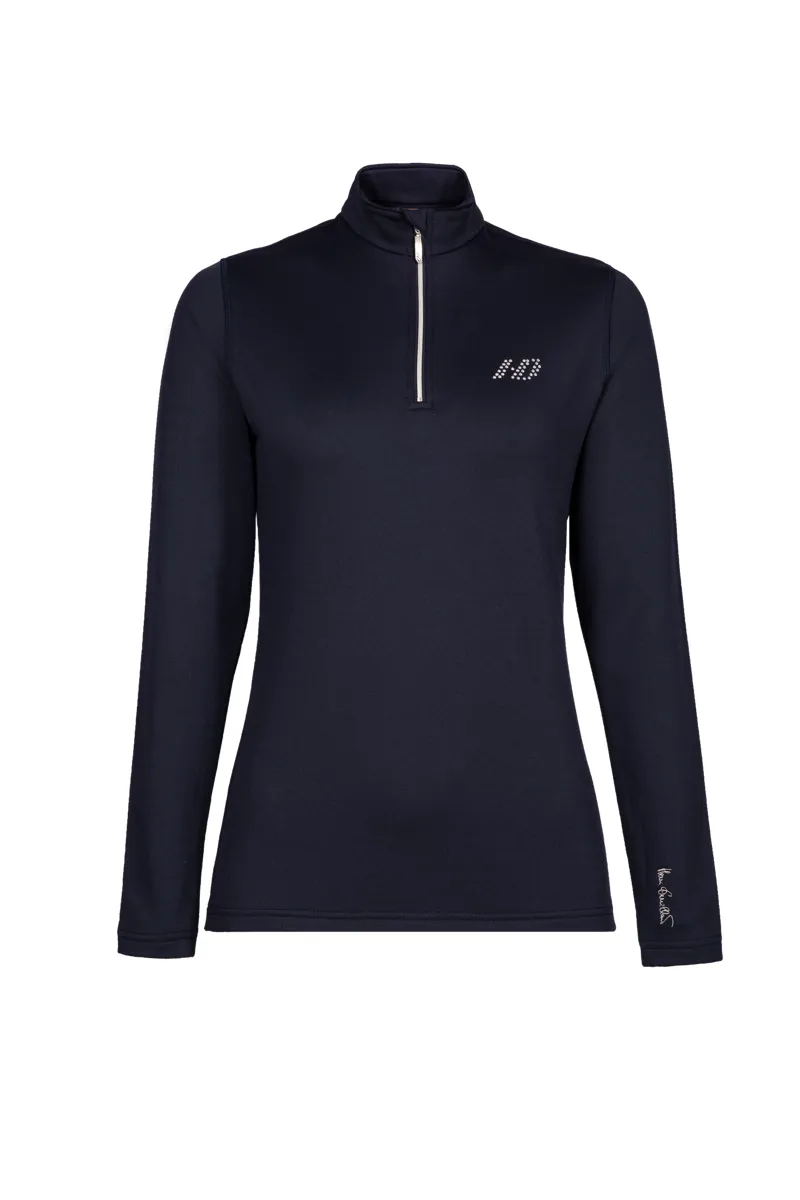 Henri Duvillard Marie Womens Half Zip Midlayer Top - Navy
