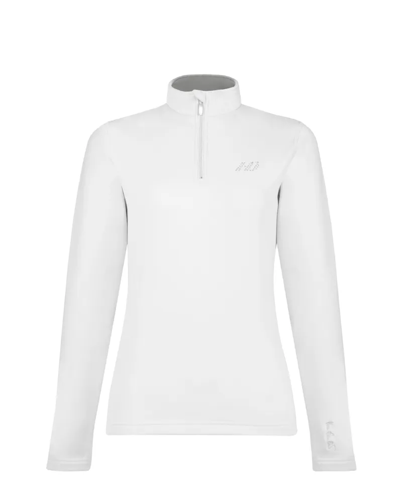 Henri Duvillard Marie Womens Half Zip Midlayer Top - White