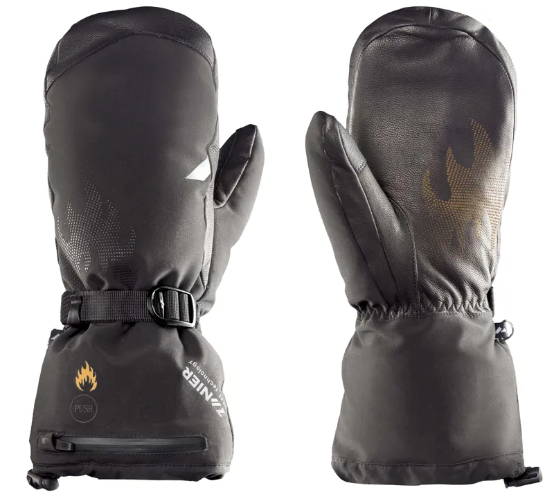 Zanier Hot STX Heated Unisex Mittens in Black