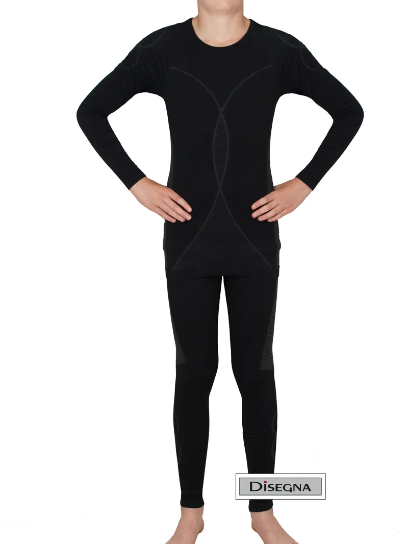 Disegna Junior Seamless Thermal Vest and Thermal Long Johns Set-1